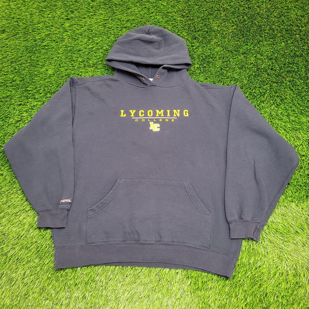 Lycoming-College Cropped Hoodie L/XL 24x25 Embroidered Baggy